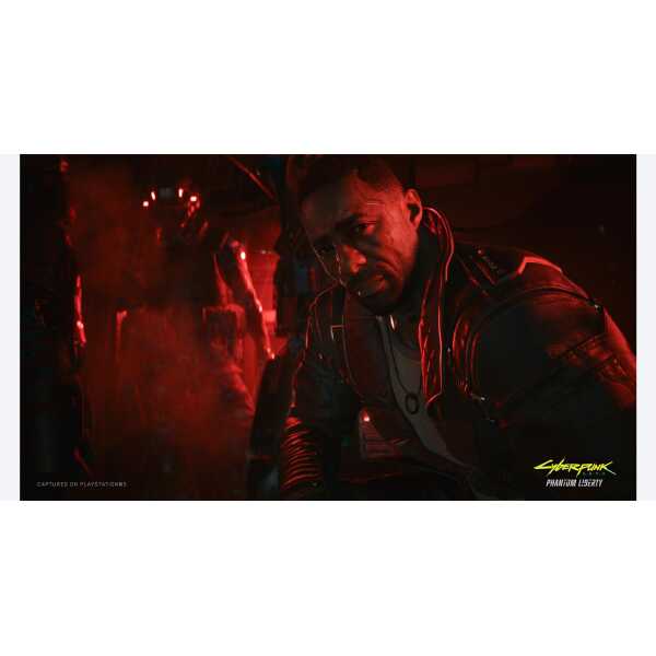 Cyberpunk 2077 promotional artwork featuring a character in a dark, neon-lit setting.