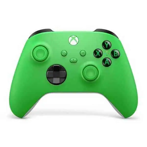 Velocity Green Xbox Series X wireless controller for gaming.