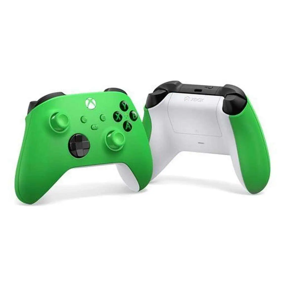 Xbox Series X wireless controller in Velocity Green color.