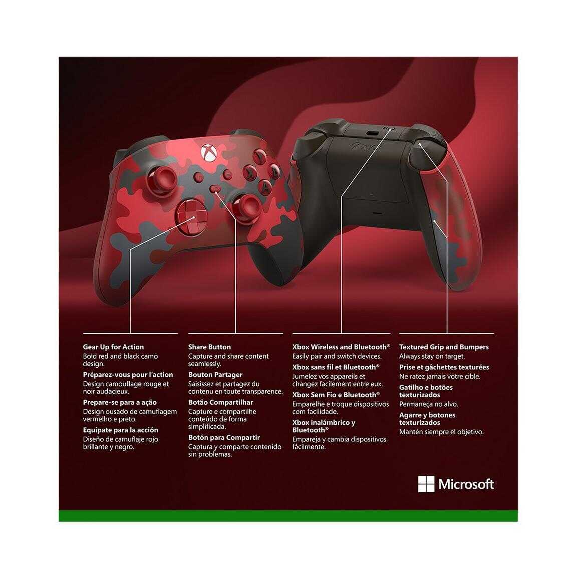 Xbox Series X wireless controller with Daystrike Camo design for gaming.