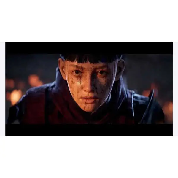 Intense scene from Ex Voto showing a young boy with dirt-covered face.