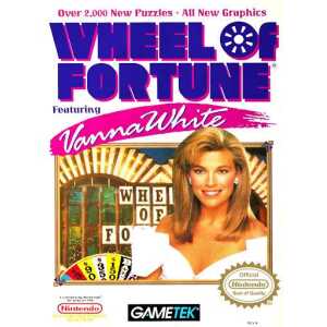 Classic Wheel of Fortune game with Vanna White, colorful graphics, and puzzle board.