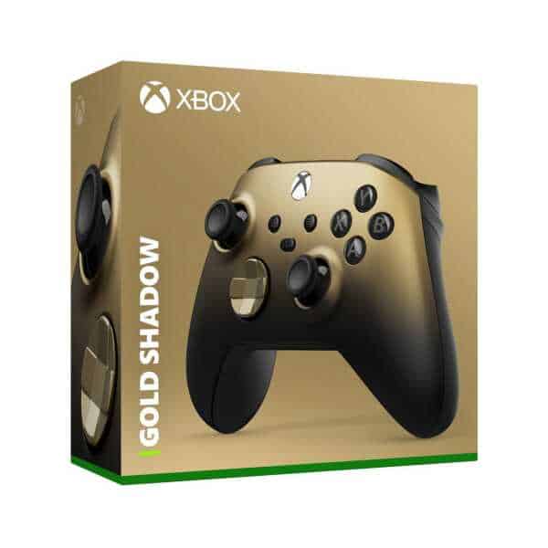 Xbox Series X Gold Shadow Special Edition wireless controller for gaming.