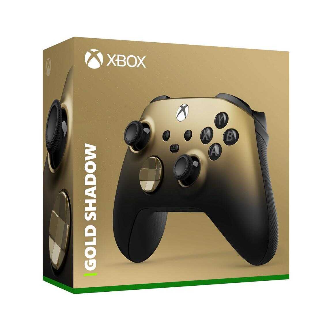 Xbox Series X Gold Shadow Special Edition wireless controller for gaming.