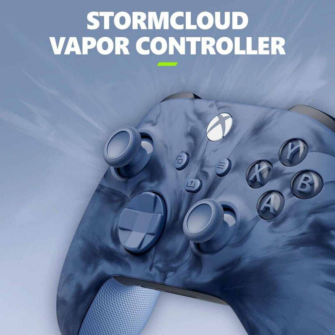 Stormcloud Vapor Special Edition Xbox controller with unique design.
