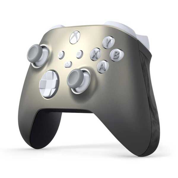 Xbox Series X Lunar Shift Special Edition wireless controller for gaming.
