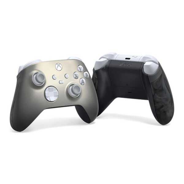Lunar Shift Special Edition Xbox Series X controller with matching wireless controller.