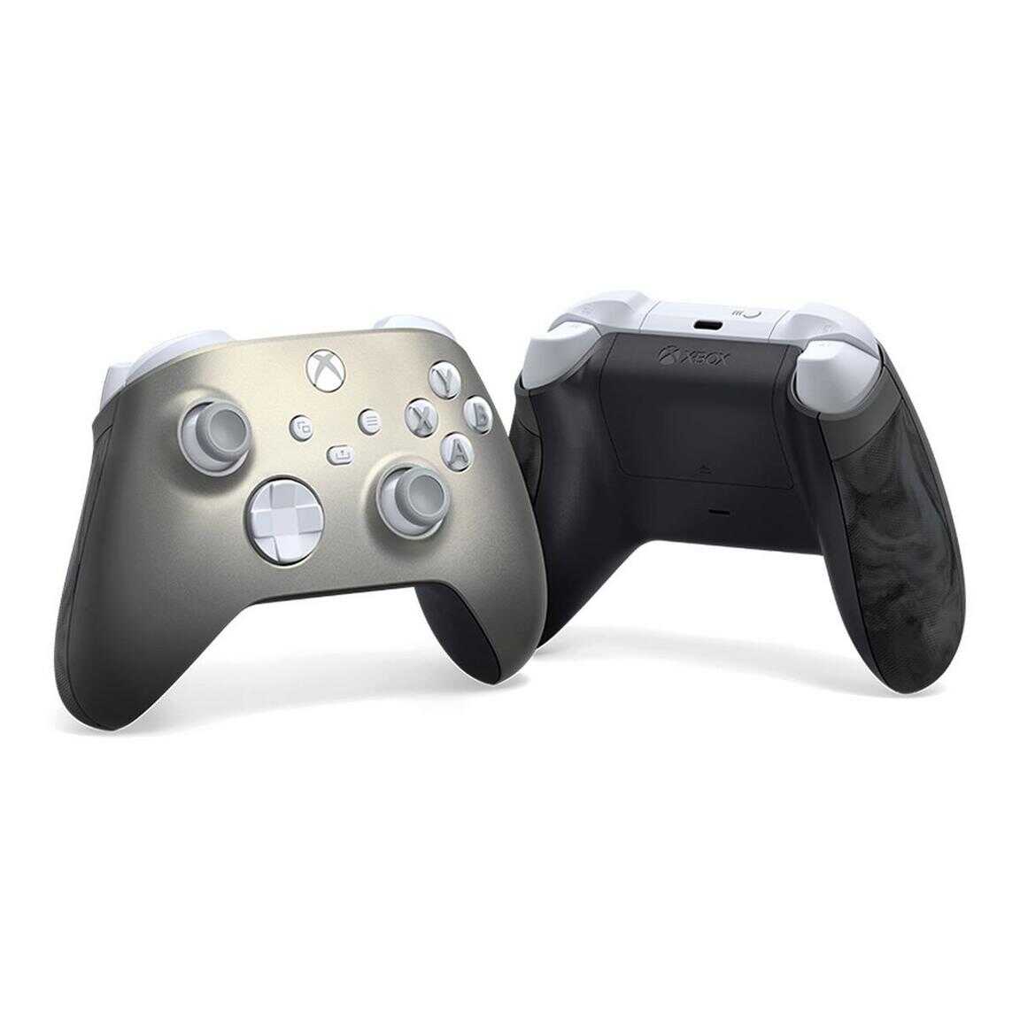 Lunar Shift Special Edition Xbox Series X controller with matching wireless controller.