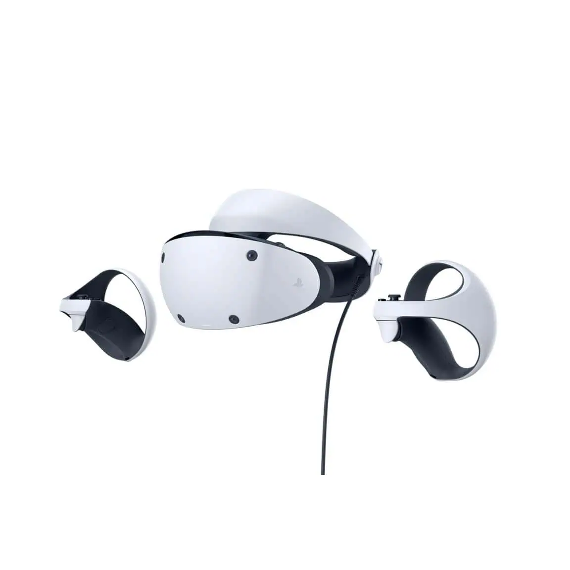 VR headset with motion controllers for immersive gaming experiences.