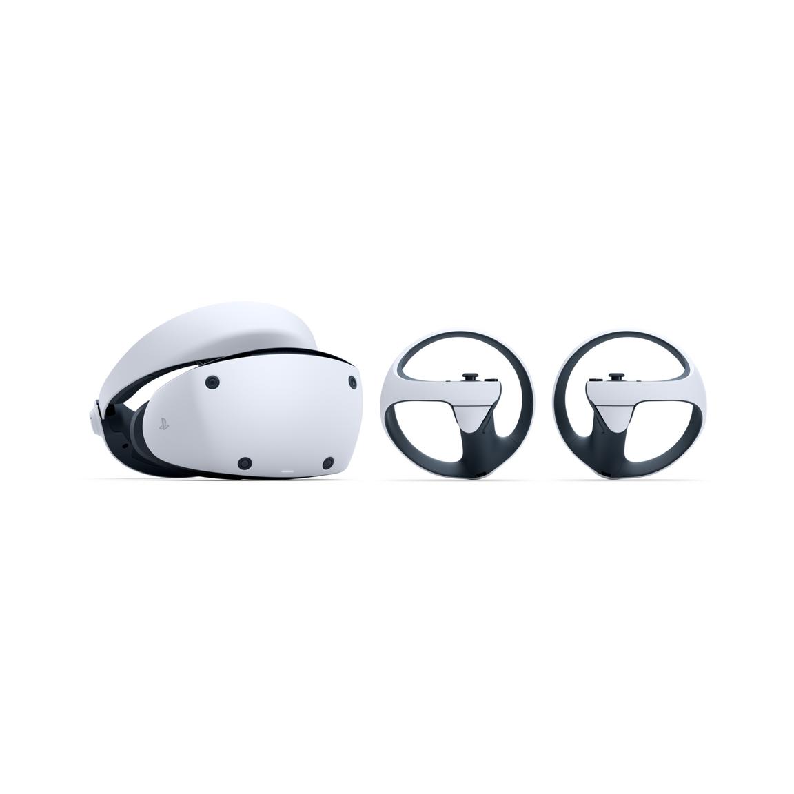 VR headset with motion controllers for immersive gaming experiences. Compatible with various VR plat.