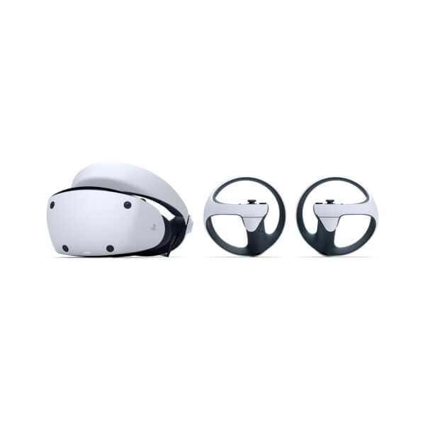 VR headset and controllers for immersive gaming experiences and virtual reality entertainment.
