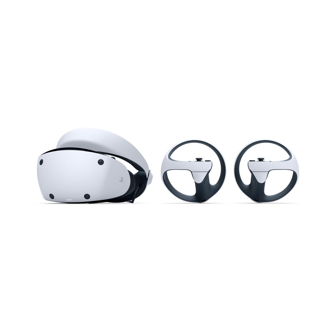 VR headset and controllers for immersive gaming experiences and virtual reality entertainment.