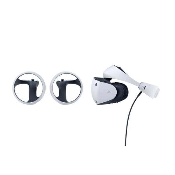 VR headset with controllers for immersive gaming experiences.