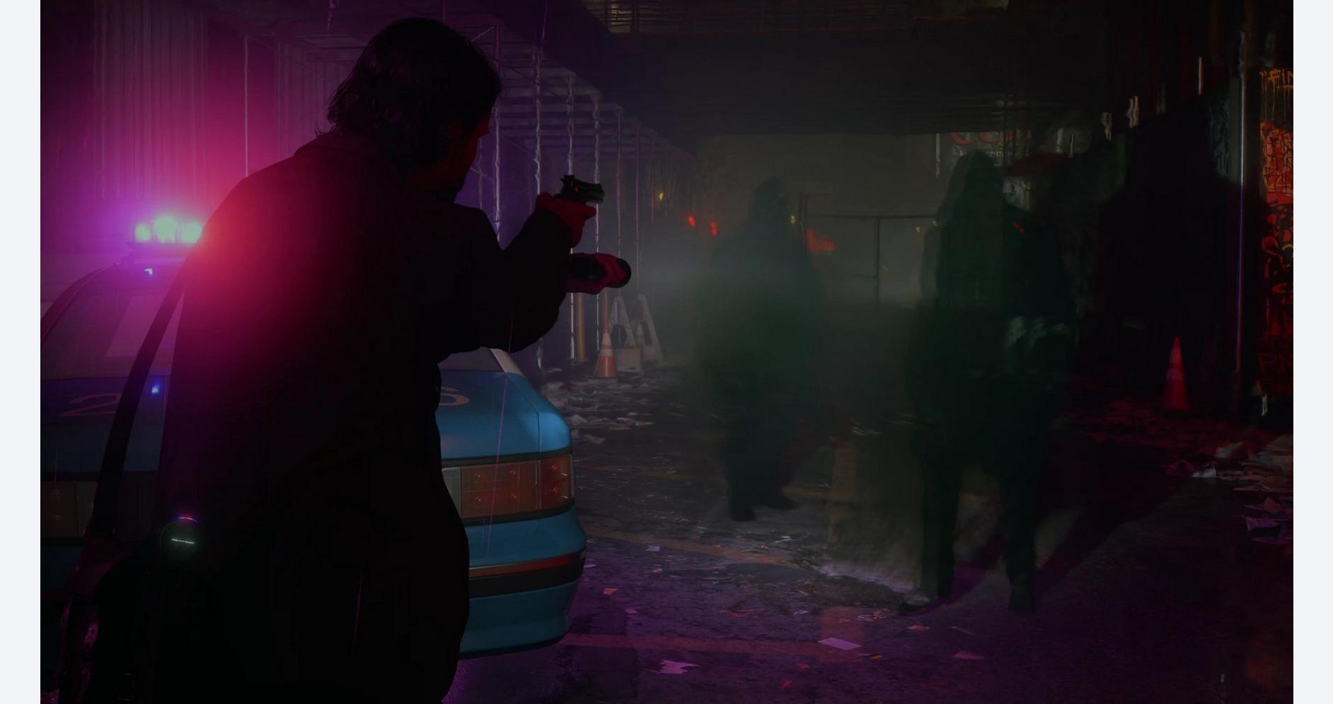 Nightclub scene featuring police, crowd, and colorful lighting, emphasizing security and entertainme.