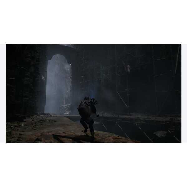 Post-apocalyptic cityscape with a lone survivor exploring ruins, emphasizing survival and adventure.