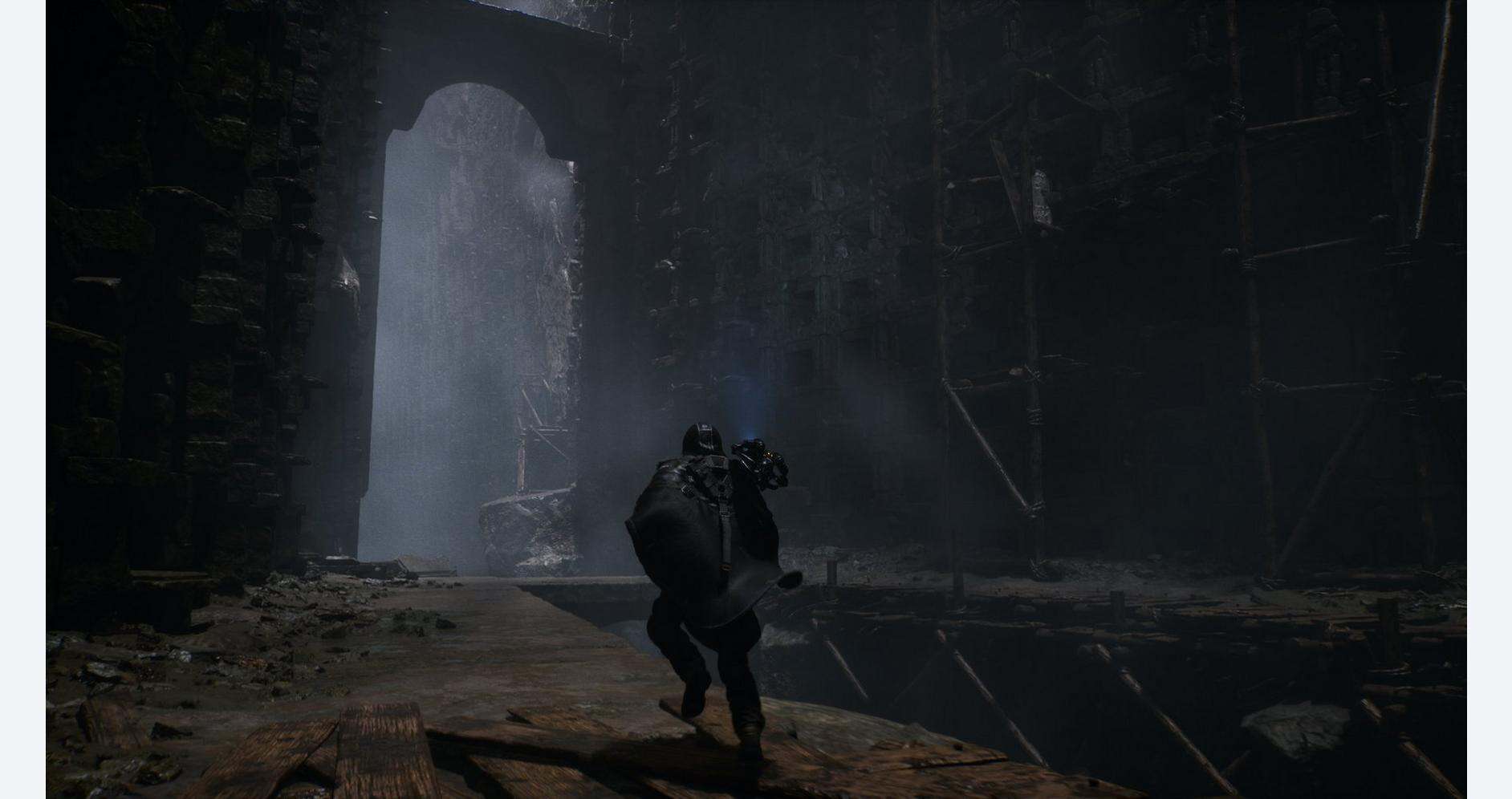 Post-apocalyptic cityscape with a lone survivor exploring ruins, emphasizing survival and adventure.