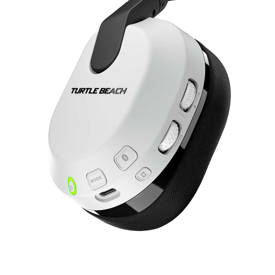 Wireless gaming headset for Xbox Series X in white with control buttons.