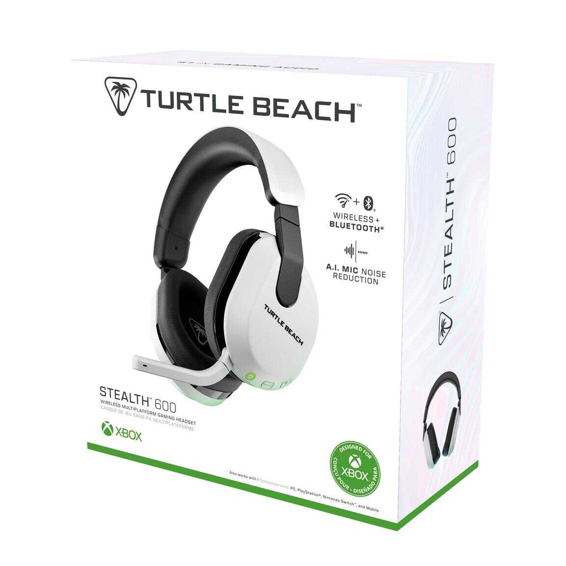Turtle Beach Stealth 600 wireless gaming headset for Xbox Series X in white.