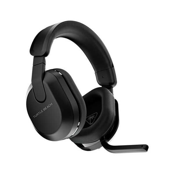 Wireless gaming headset with noise-canceling microphone and comfortable ear cups.