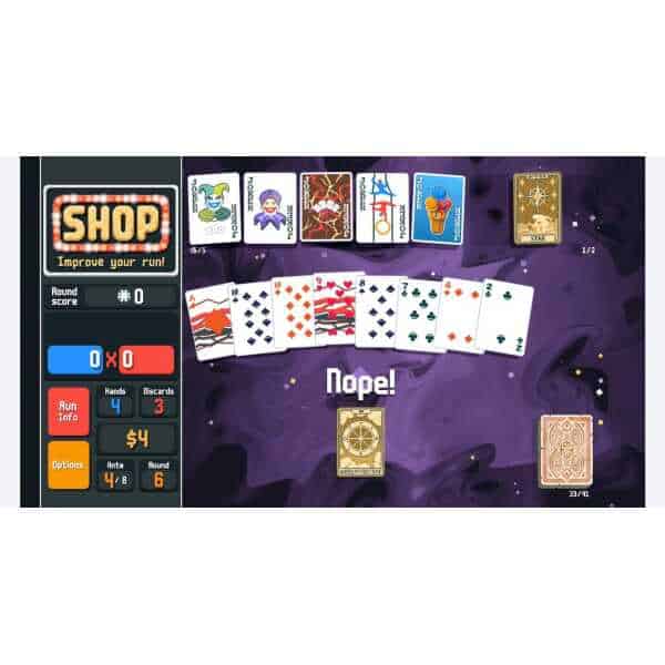 Gameware digital card game interface showcasing gameplay and user options.