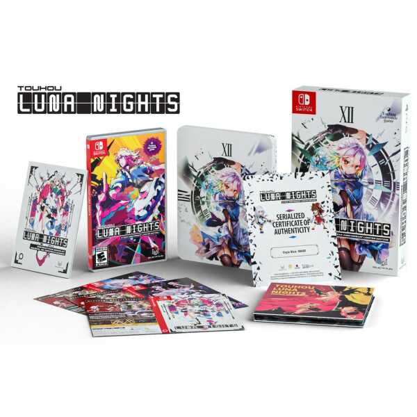 Limited Edition Touhou Luna Nights 5-Year Anniversary game set with artwork and collectibles.