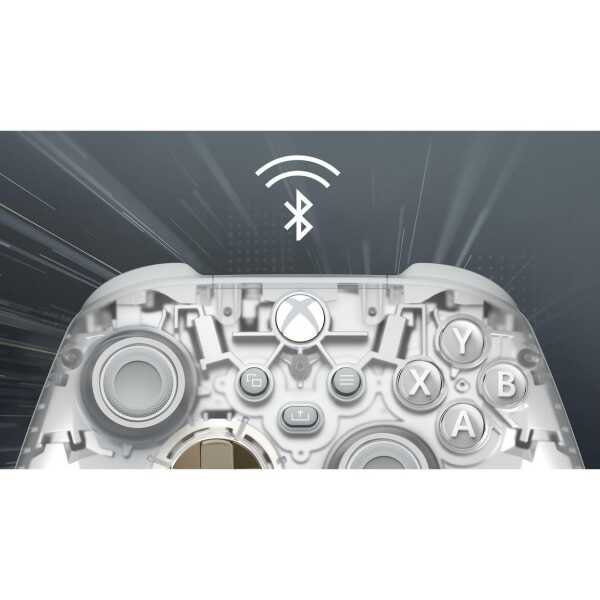 Wireless Xbox Series X controller with Bluetooth connectivity icon.