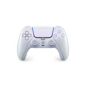 White PlayStation 5 DualSense wireless controller for gaming.