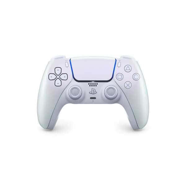 White PlayStation 5 DualSense wireless controller for gaming.