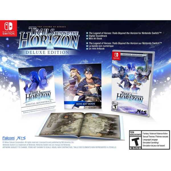 Gameware, Trails Beyond the Horizon Deluxe Edition Nintendo Switch game box art.