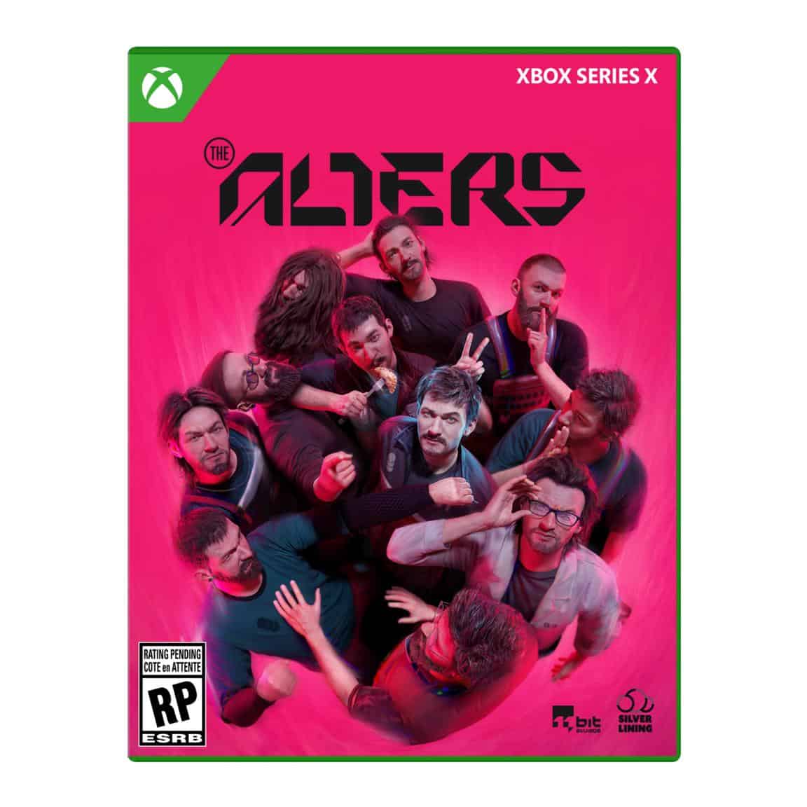 The Alters Xbox Series X game cover featuring a group of diverse characters in dynamic poses.