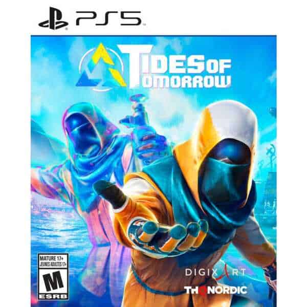 Gameware PS5 game cover featuring futuristic characters from Tides of Tomorrow.