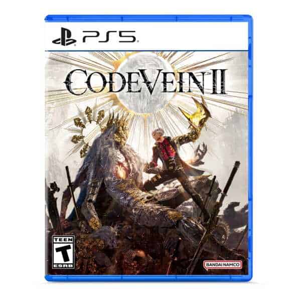 Gameware PS5 cover featuring characters from Code Vein II, an action RPG with dark fantasy elements.