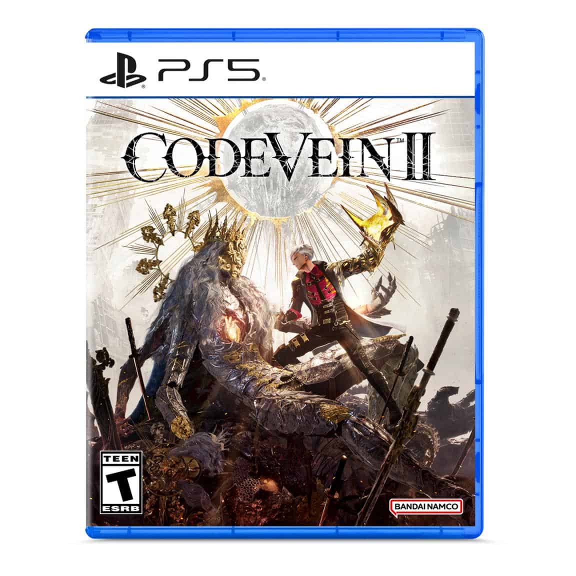 Gameware PS5 cover featuring characters from Code Vein II, an action RPG with dark fantasy elements.