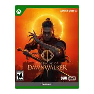 Xbox Series X game cover for The Blood of Dawnwalker with a fierce female warrior.