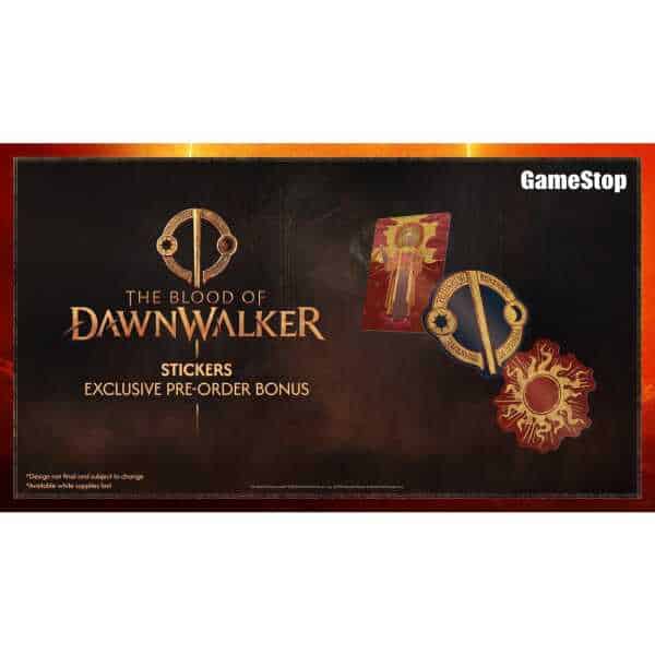Dawnwalker game stickers for The Blood of Dawnwalker Day 1 Edition.