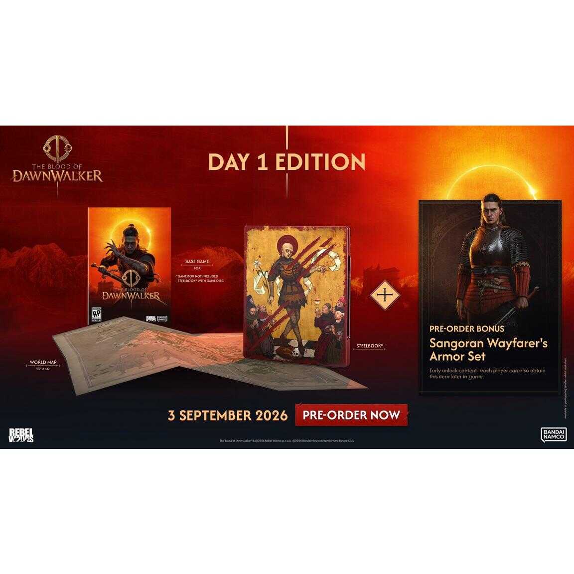 Gameware The Blood of Dawnwalker Day 1 Edition promotional image.