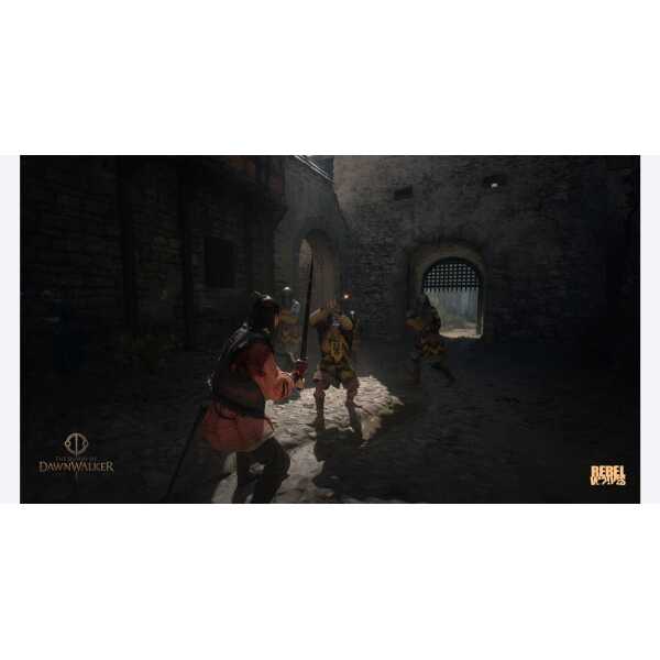 Gameplay scene from The Blood of Dawnwalker Day 1 Edition with characters fighting.