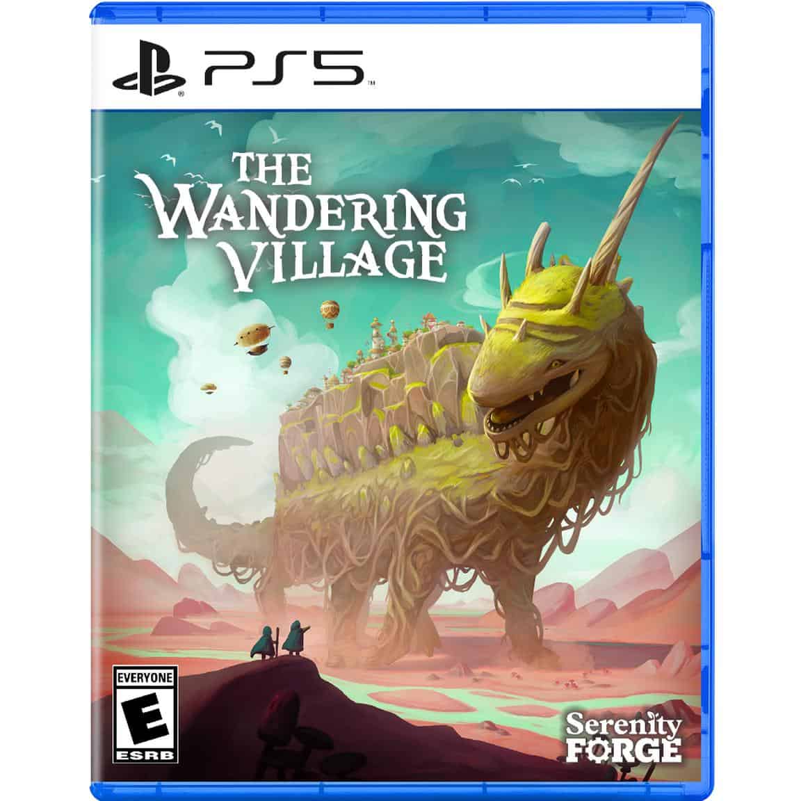 Gameware The Wandering Village PS5 game cover with a giant creature in a fantasy landscape.