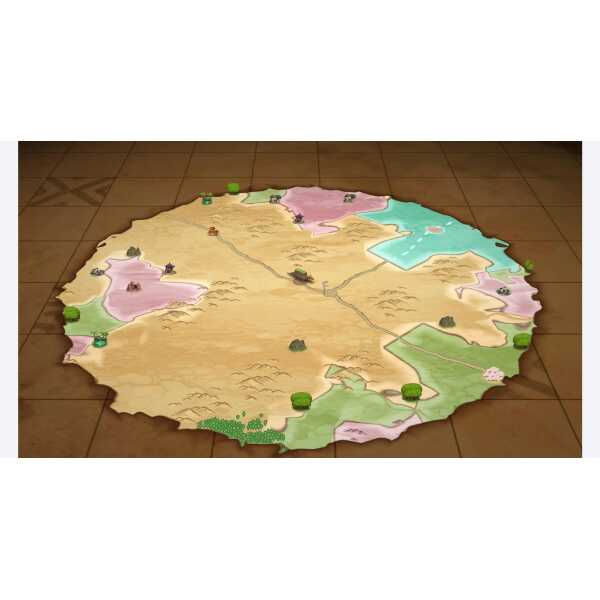 Board game map from The Wandering Village by Gameware.