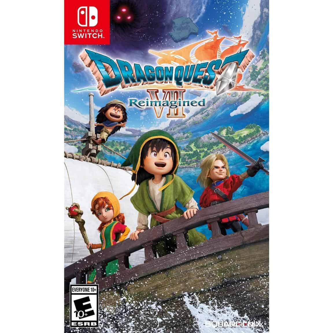 Gameware, Dragon Quest VII Reimagined Nintendo Switch game cover with characters on a boat.