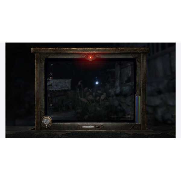 Eerie scene from Fatal Frame II Crimson Butterfly Remake with ghostly figures on a vintage camera sc.