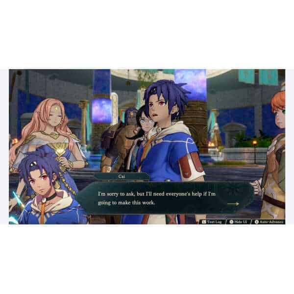 Gameware Fire Emblem scene with characters discussing a plan.