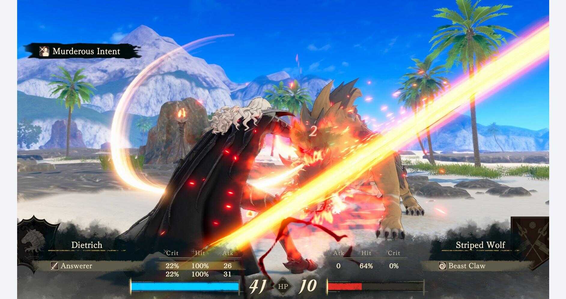 Epic battle scene from Fire Emblem: Fortune's Weave with characters fighting.