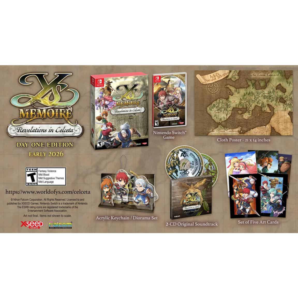 Revelations in Celceta game and merchandise for Nintendo Switch.