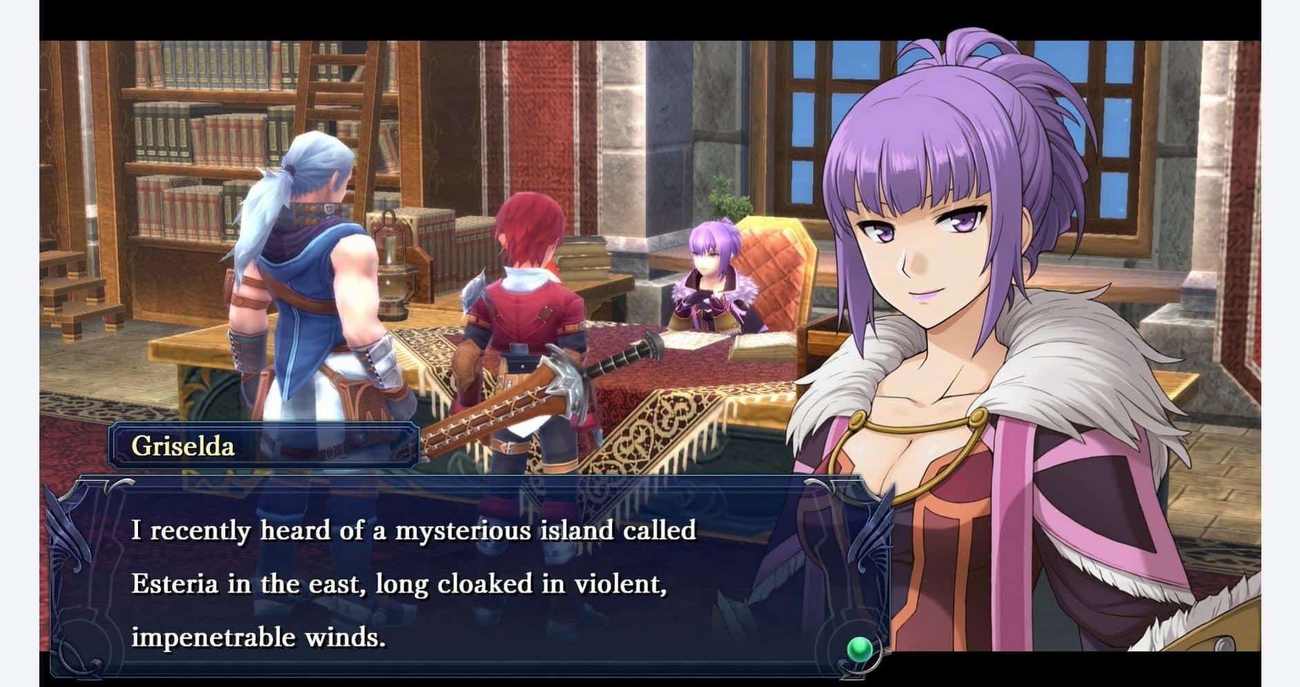 Mysterious island Esteria with characters from Ys Memoire game.