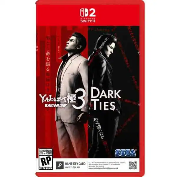 Yakuza Kiwami 3 and Dark Ties for Nintendo Switch, featuring intense characters and gripping storyli.