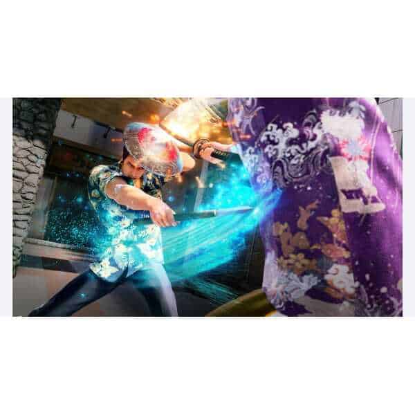 Intense fight scene from Yakuza Kiwami 3 featuring characters in traditional Japanese attire.