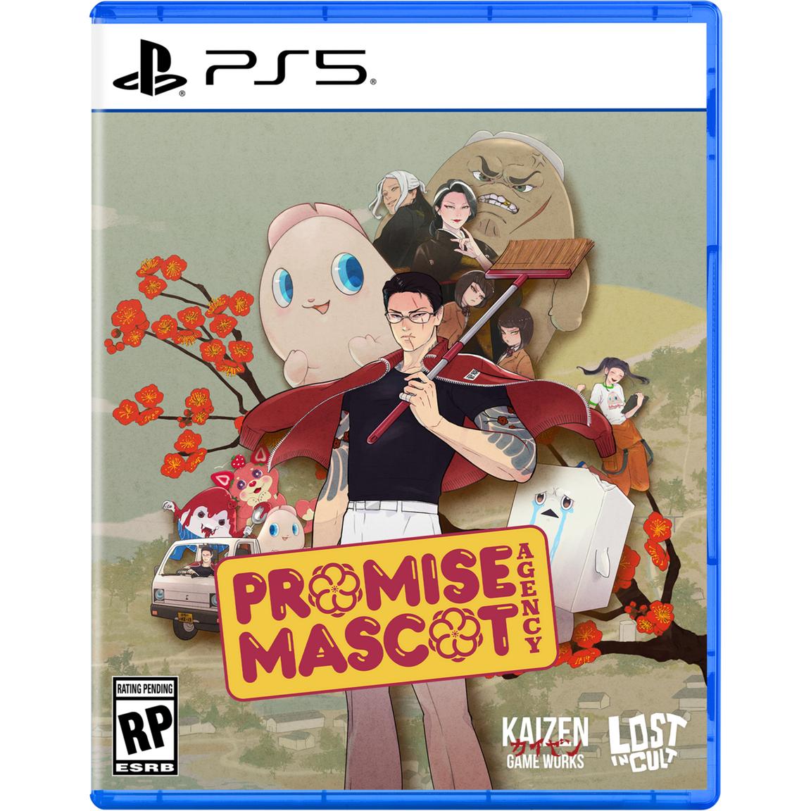 Gameware Promise Mascot Agency PS5 game cover with characters and mascot.