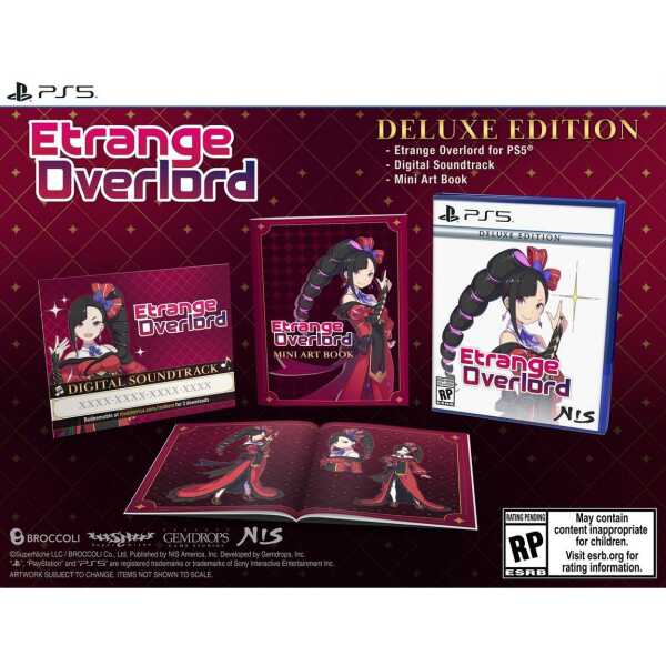 Etrange Overlord Deluxe Edition for PS5 with digital soundtrack and mini art book.