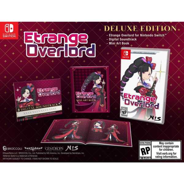 Etrange Overlord Deluxe Edition for Nintendo Switch with soundtrack and art book.